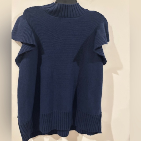 NWOT On 34th Size 3X Women's Flutter-Sleeve Cable-Knit Sweater, Intrepid Blue - Picture 5 of 5